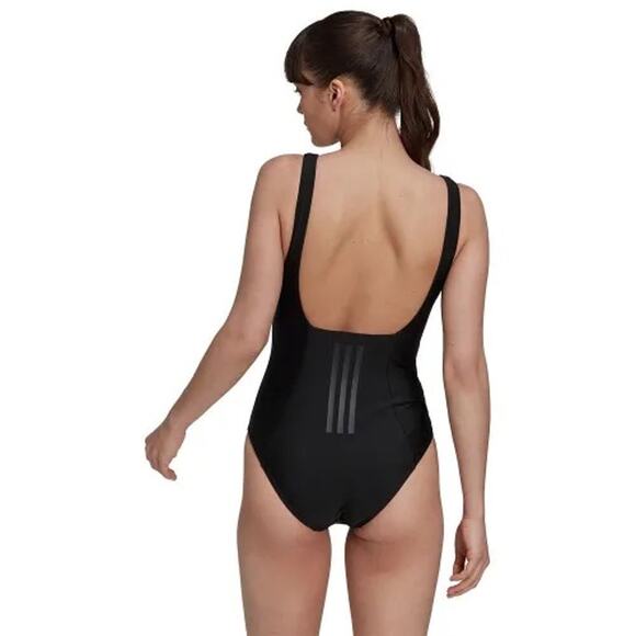 Adidas Iconisea Tgree Stipe One Piece Bathing Suit Size 4 - Picture 2 of 5